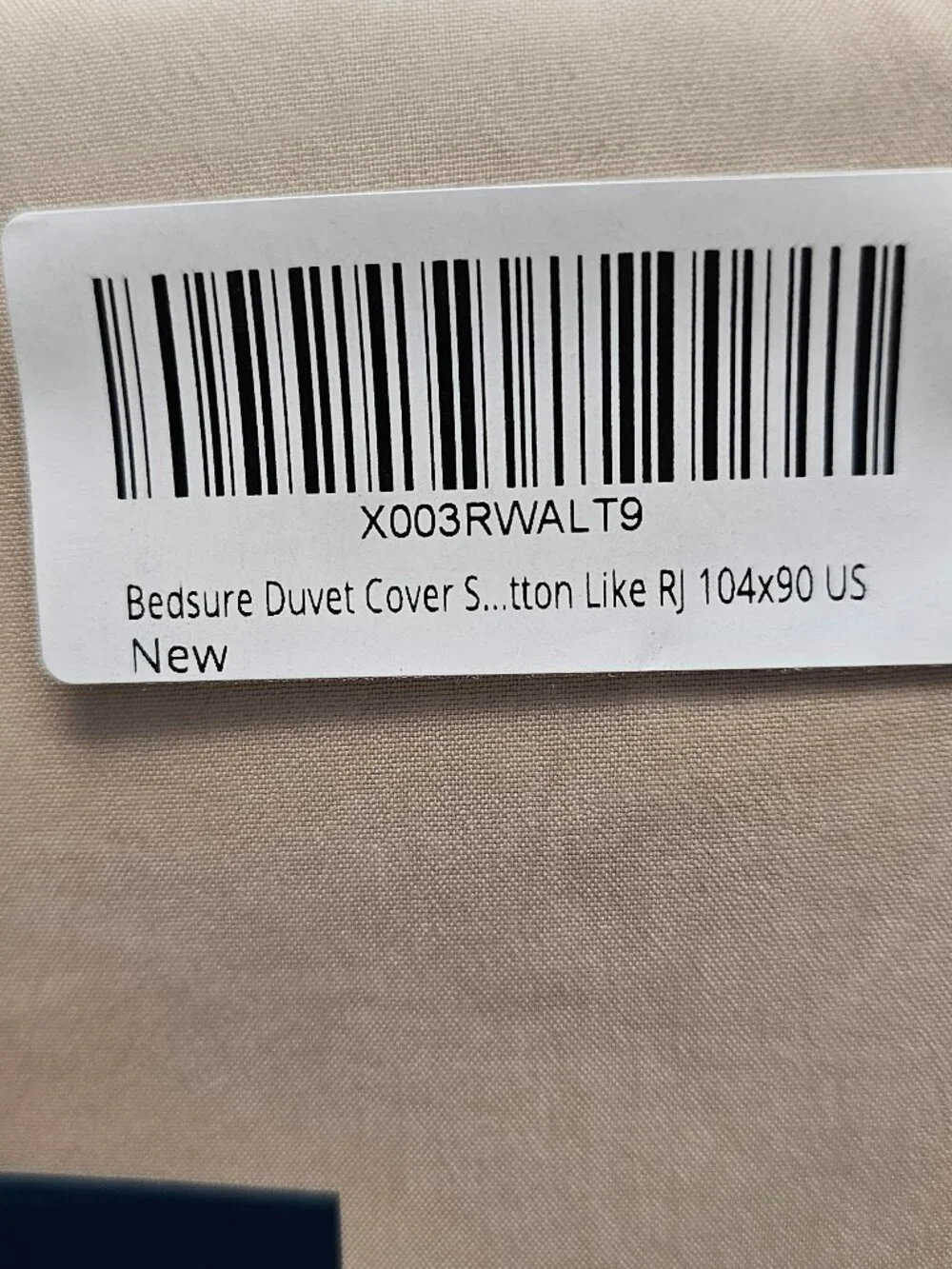 New King Bedsure Get Cozy Beige 1 Duvet Cover 2 Pillowcase Set Polyester NWT